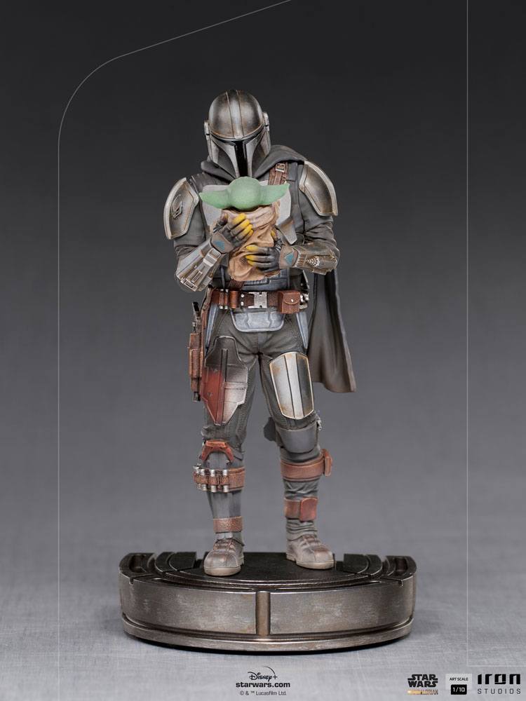 Star Wars The Mandalorian Art Scale Statue 1/10 Mandalorian & Grogu 22 cm