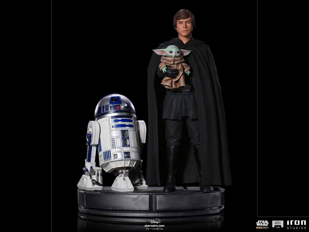 Star Wars The Mandalorian Legacy Replica Statue 1/4 Luke Skywalker, R2-D2 & Grogu 54 cm