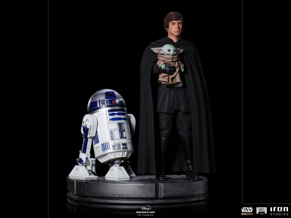 Star Wars The Mandalorian Legacy Replica Statue 1/4 Luke Skywalker, R2-D2 & Grogu 54 cm