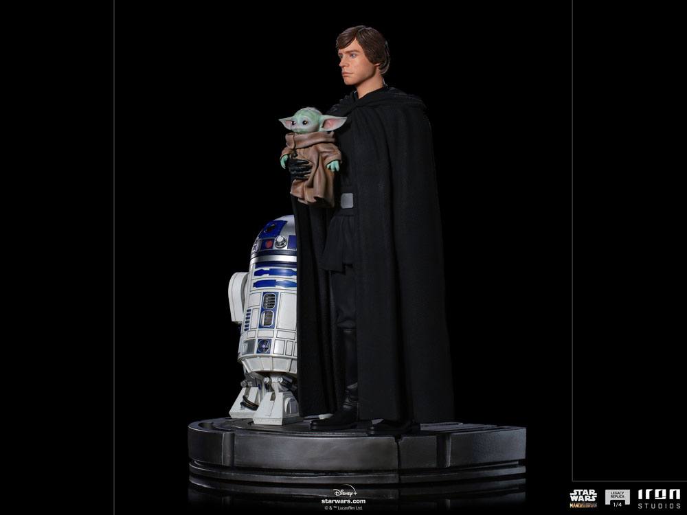 Star Wars The Mandalorian Legacy Replica Statue 1/4 Luke Skywalker, R2-D2 & Grogu 54 cm