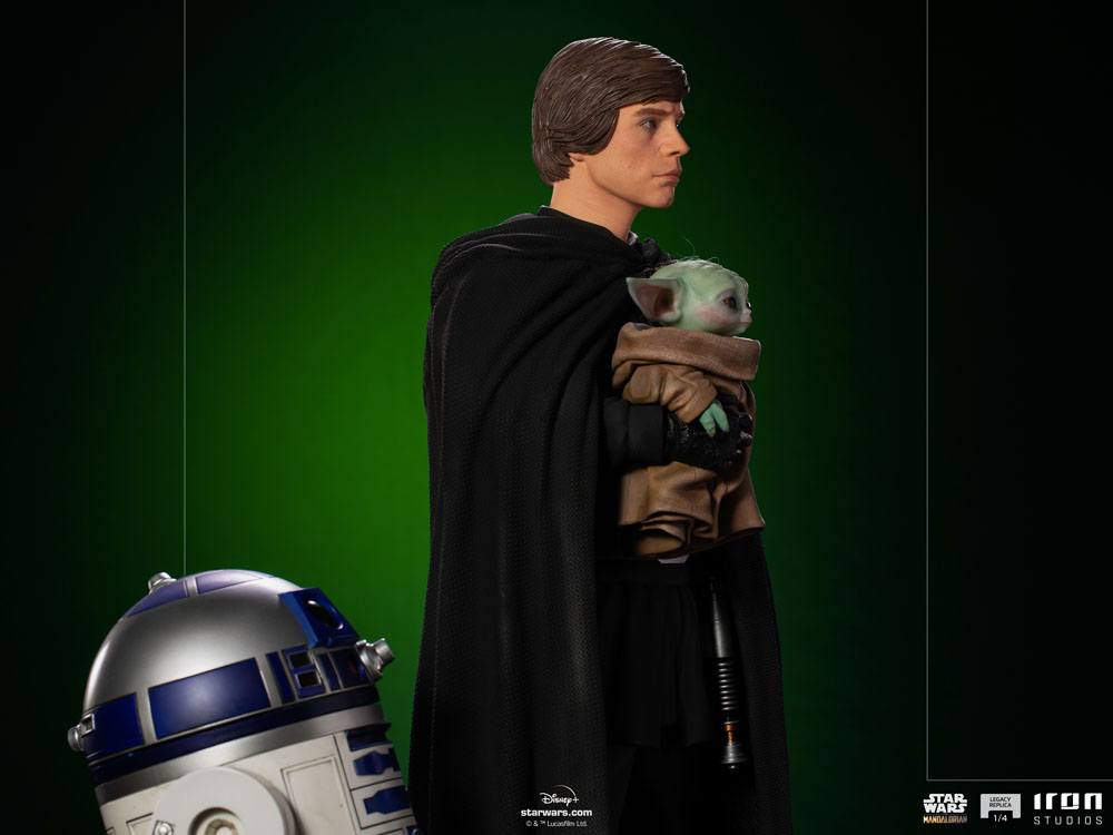 Star Wars The Mandalorian Legacy Replica Statue 1/4 Luke Skywalker, R2-D2 & Grogu 54 cm