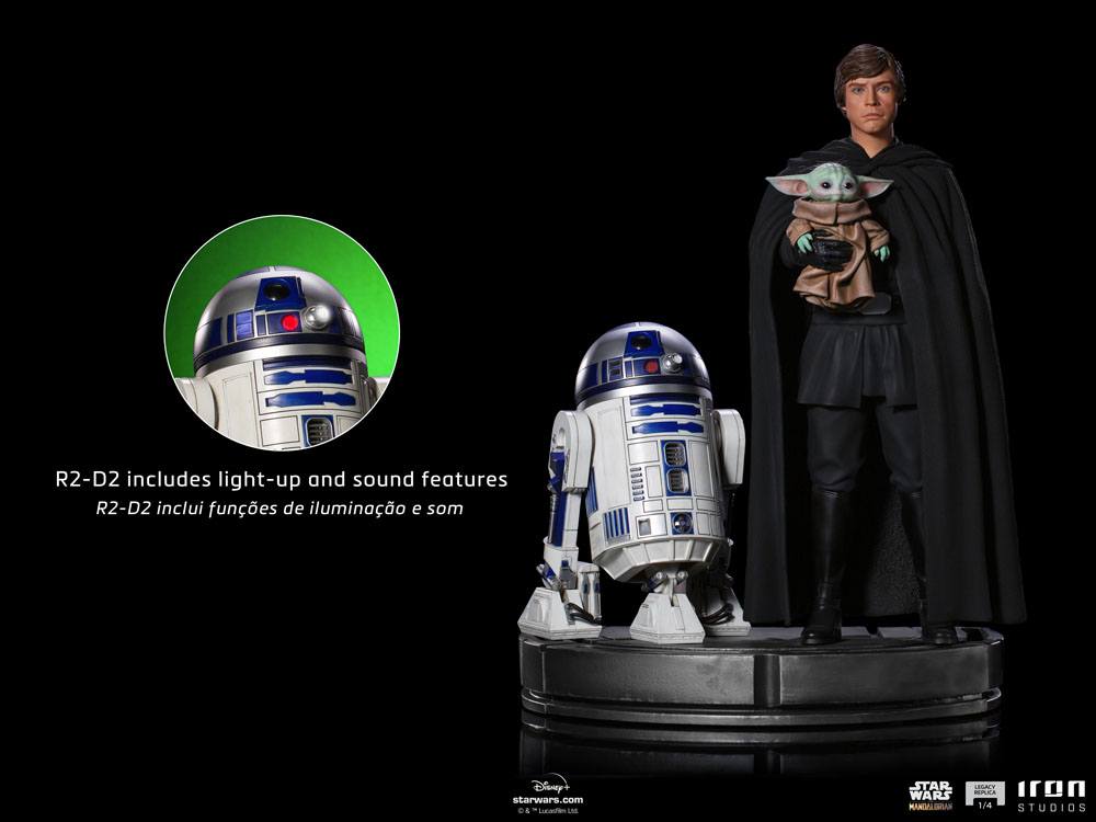 Star Wars The Mandalorian Legacy Replica Statue 1/4 Luke Skywalker, R2-D2 & Grogu 54 cm