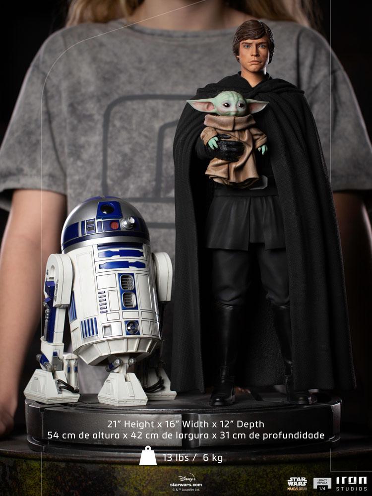 Star Wars The Mandalorian Legacy Replica Statue 1/4 Luke Skywalker, R2-D2 & Grogu 54 cm