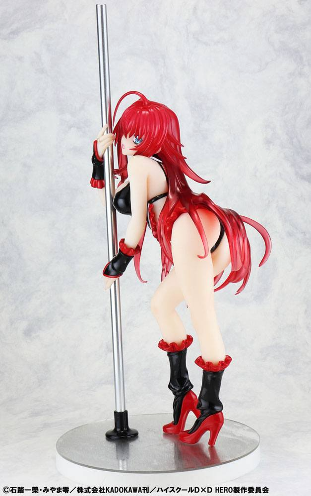 High School DxD Statue 1/7 Rias Gremory Pole Dance Ver. Black Color 20 cm