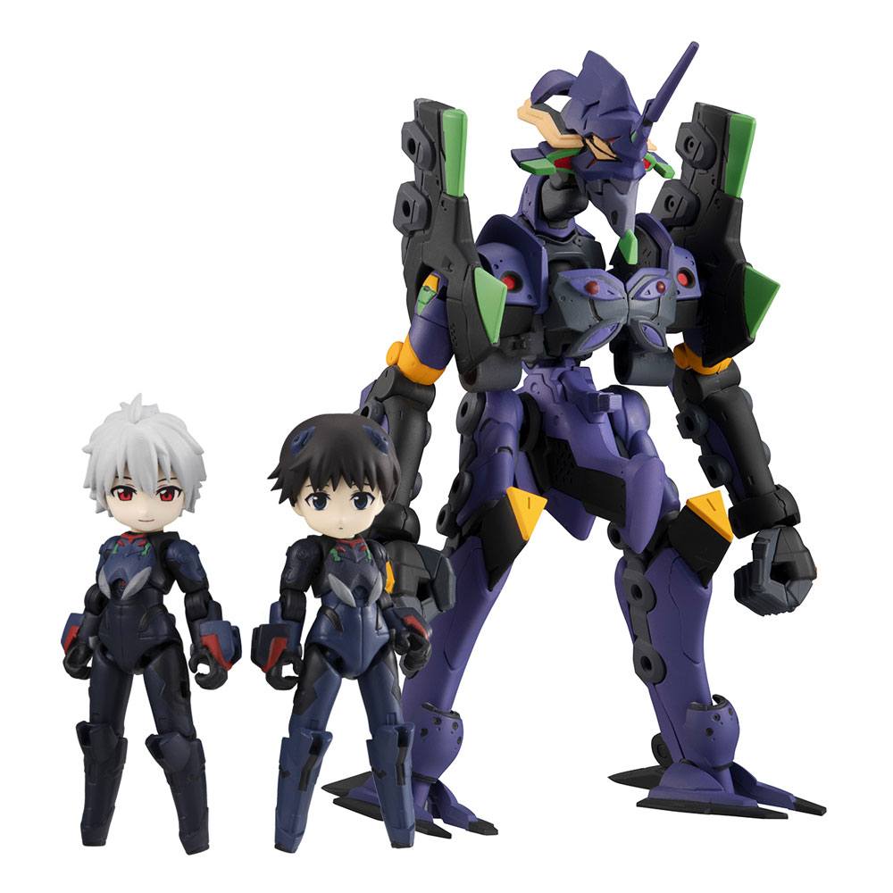 Evangelion Desktop Army Figures Shinji Ikari, Kaworu Nagisa & Evangelion 13 8 - 15 cm