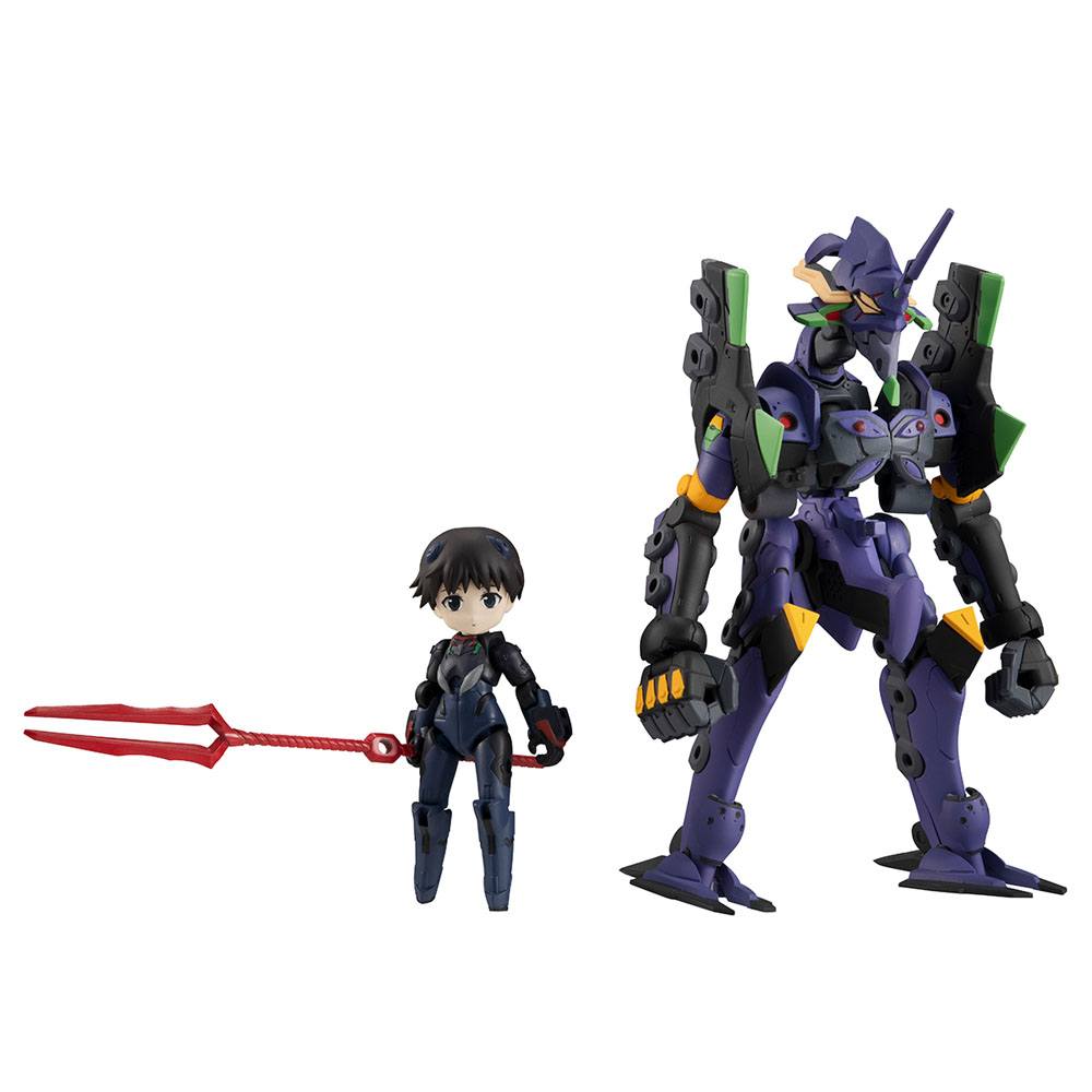 Evangelion Desktop Army Figures Shinji Ikari, Kaworu Nagisa & Evangelion 13 8 - 15 cm
