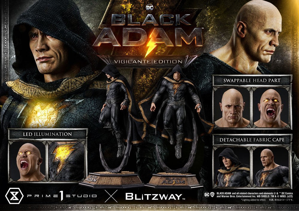 Black Adam Museum Masterline Statue 1/3 Black Adam Vigilante Edition 96 cm