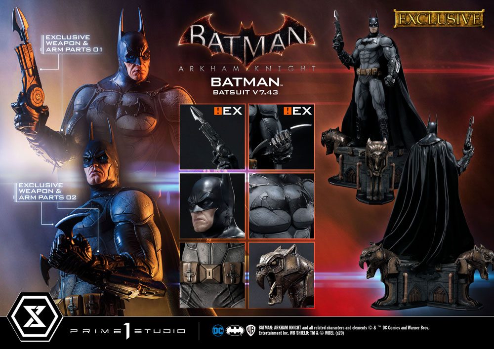 Batman Arkham Knight Statues 1/3 Batman Batsuit v7.43 Regular & Exclusive 86 cm Assortment