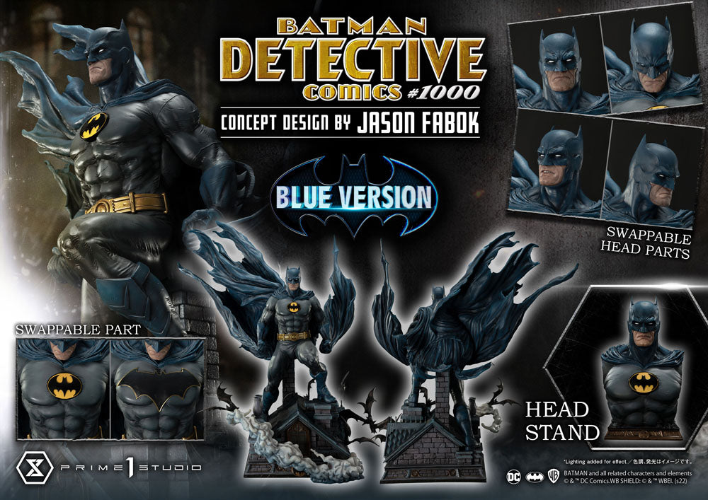 DC Comics Statue Batman Detective Comics #1000 Concept Design by Jason Fabok Blue Version 105 cm