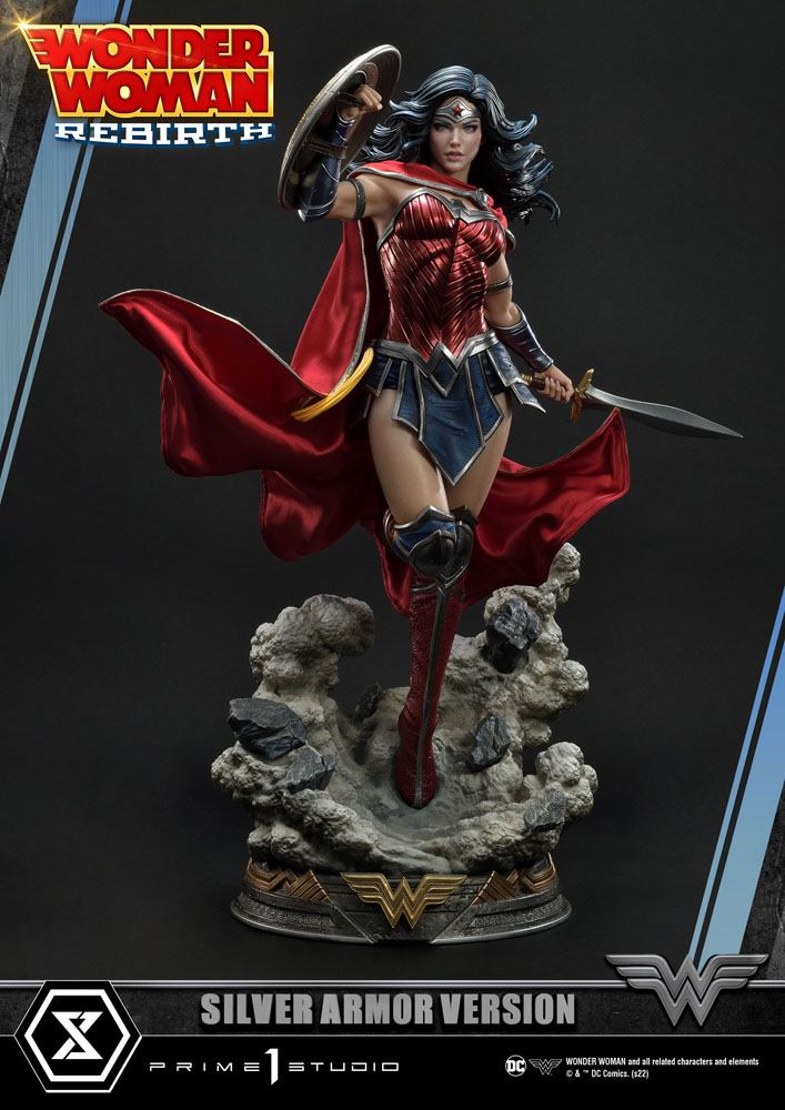 DC Comics Statue 1/3 Wonder Woman Rebirth Silver Armor Version 75 cm