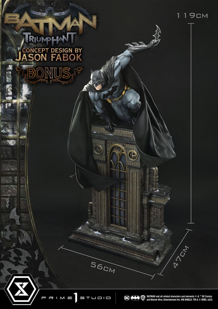 DC Comics Museum Masterline Statue 1/3 Batman Triumphant (Concept Design By Jason Fabok) Bonus Version 119 cm