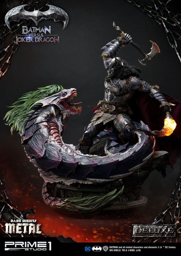 Dark Nights: Metal Statue Batman Versus Joker Dragon Deluxe Ver. 87 cm