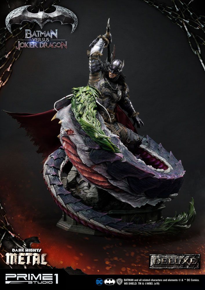 Dark Nights: Metal Statue Batman Versus Joker Dragon Deluxe Ver. 87 cm