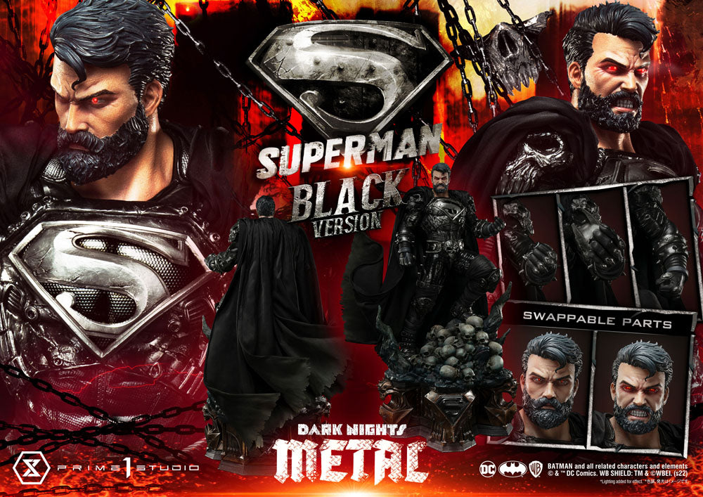 DC Comics Statue 1/3 Superman Black Version 88 cm
