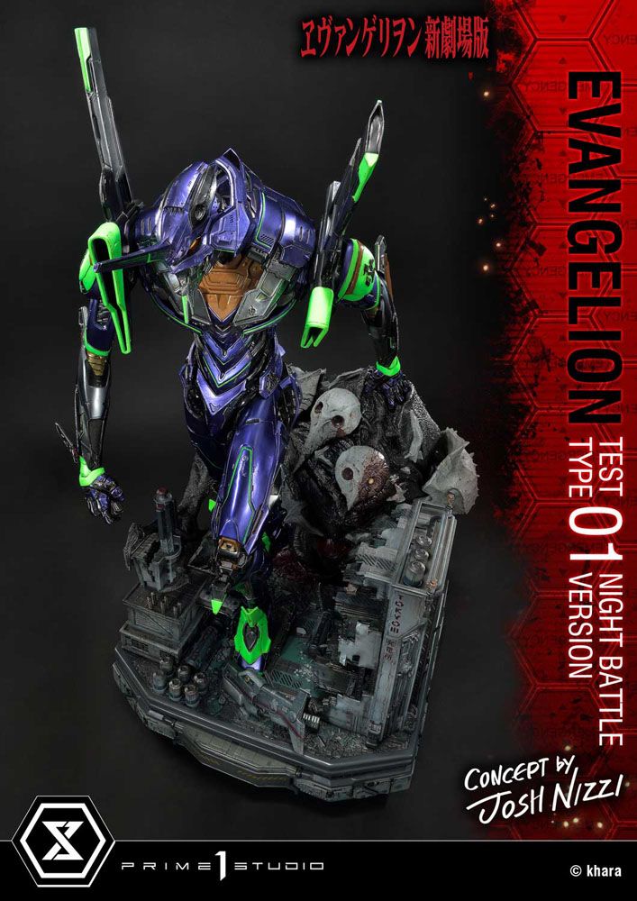 Evangelion Statue Evangelion Test Type 01 Night Battle Version Concept by Josh Nizzi 67 cm