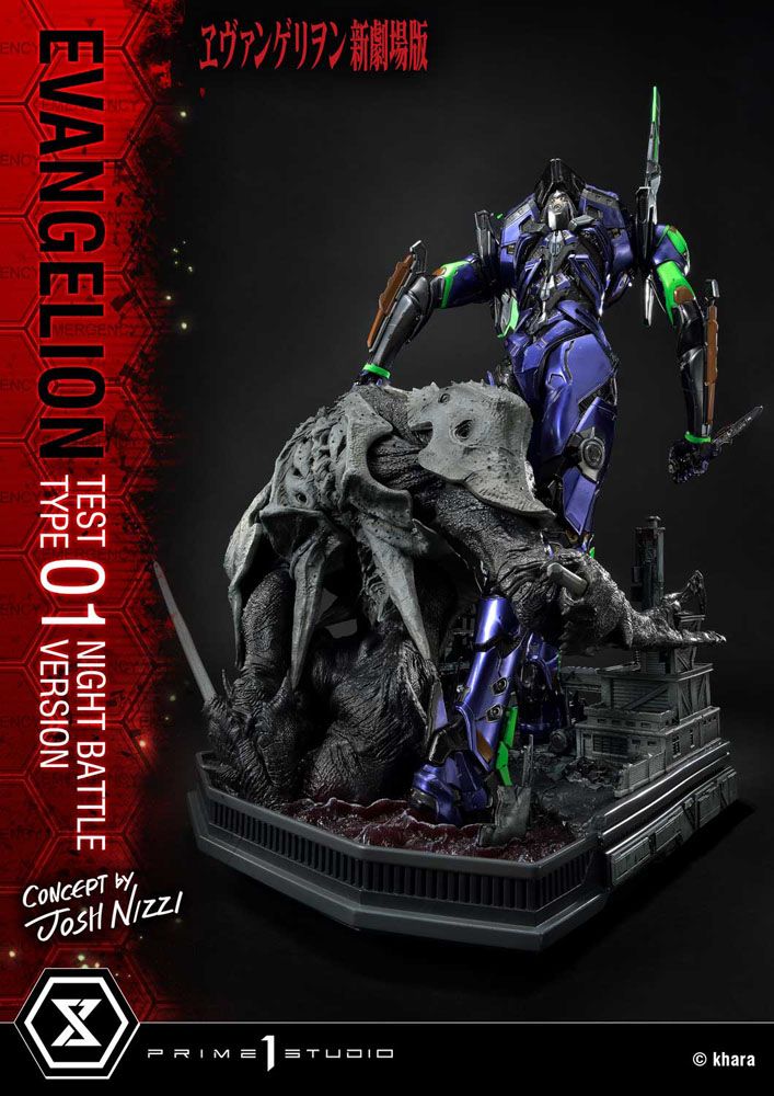 Evangelion Statue Evangelion Test Type 01 Night Battle Version Concept by Josh Nizzi 67 cm