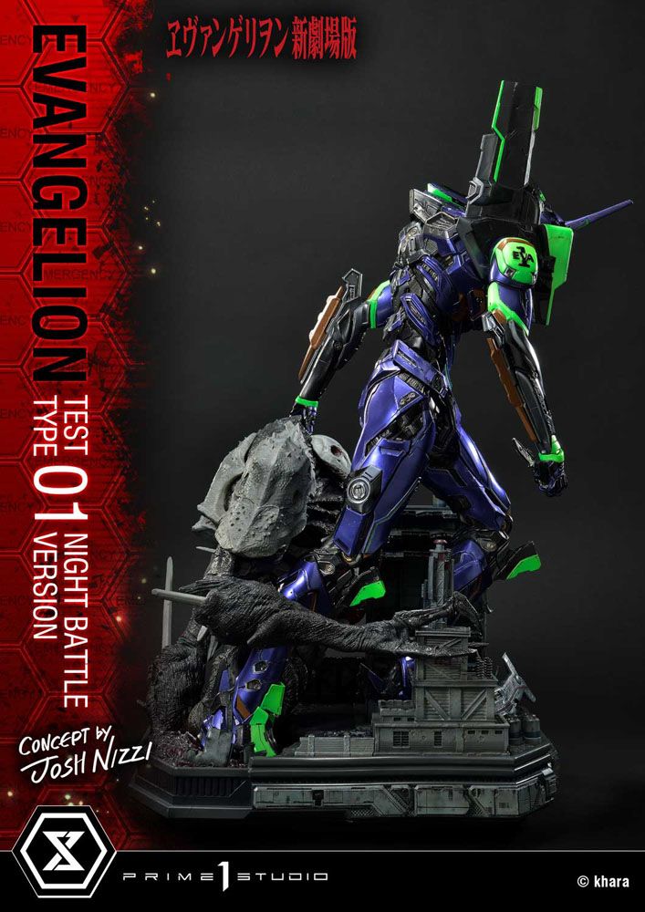 Evangelion Statue Evangelion Test Type 01 Night Battle Version Concept by Josh Nizzi 67 cm