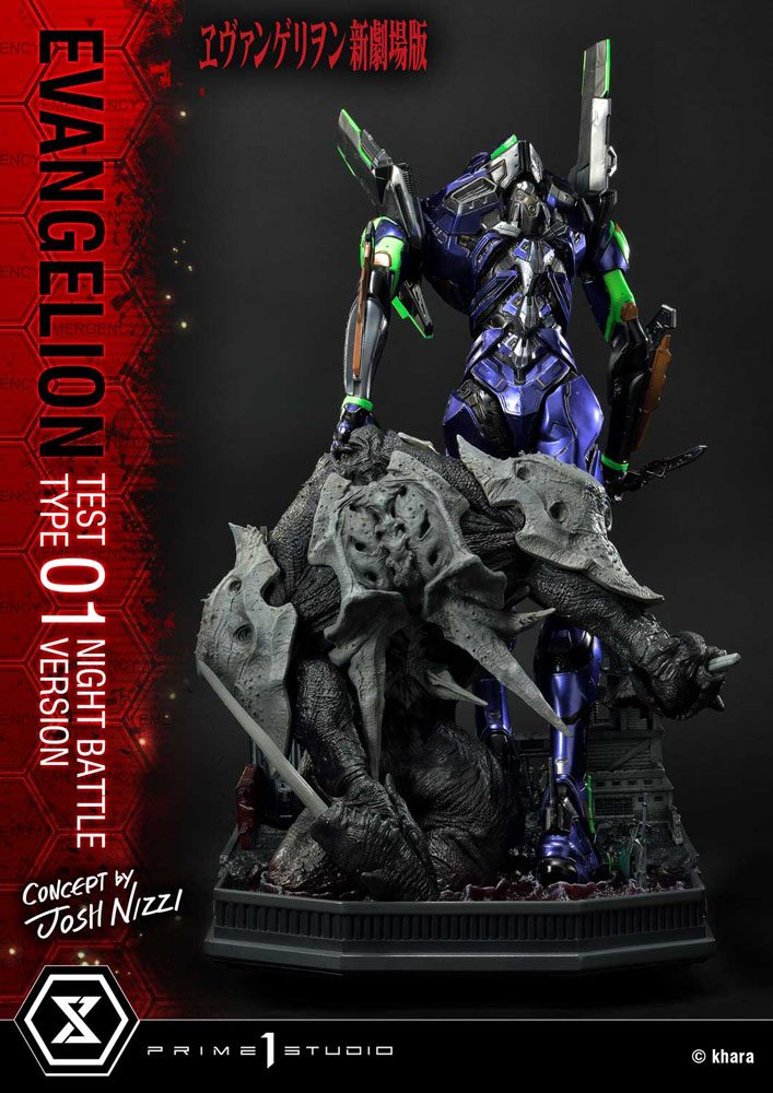 Evangelion Statue Evangelion Test Type 01 Night Battle Version Concept by Josh Nizzi 67 cm