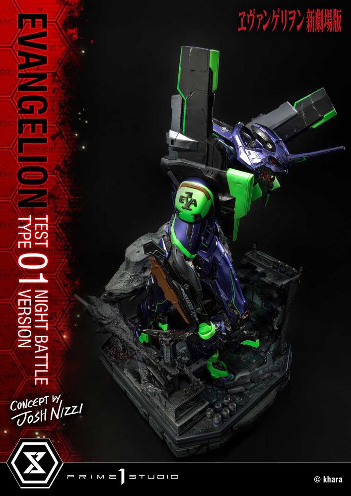 Evangelion Statue Evangelion Test Type 01 Night Battle Version Concept by Josh Nizzi 67 cm