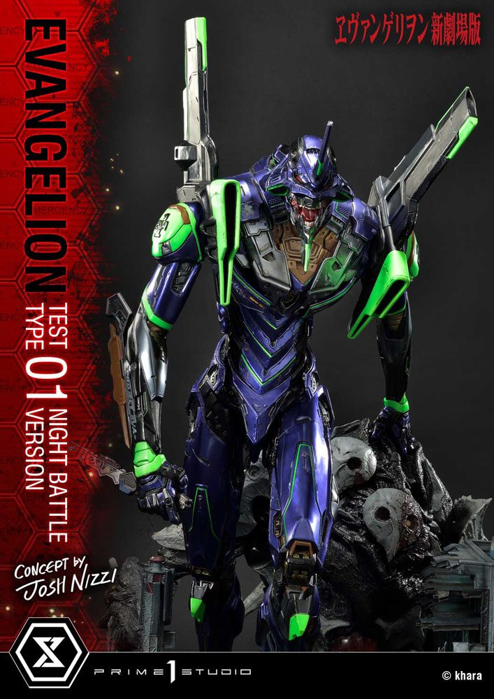 Evangelion Statue Evangelion Test Type 01 Night Battle Version Concept by Josh Nizzi 67 cm