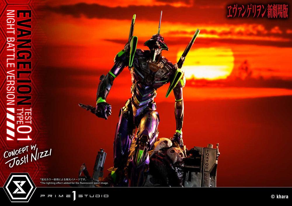 Evangelion Statue Evangelion Test Type 01 Night Battle Version Concept by Josh Nizzi 67 cm
