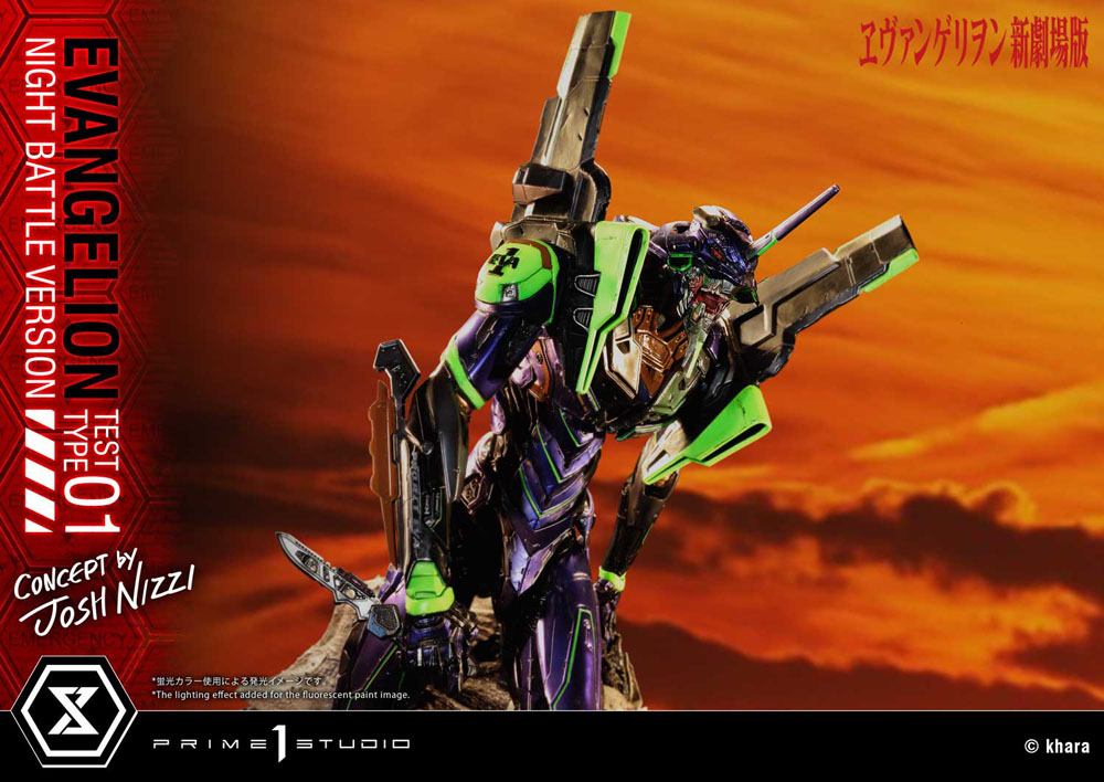 Evangelion Statue Evangelion Test Type 01 Night Battle Version Concept by Josh Nizzi 67 cm