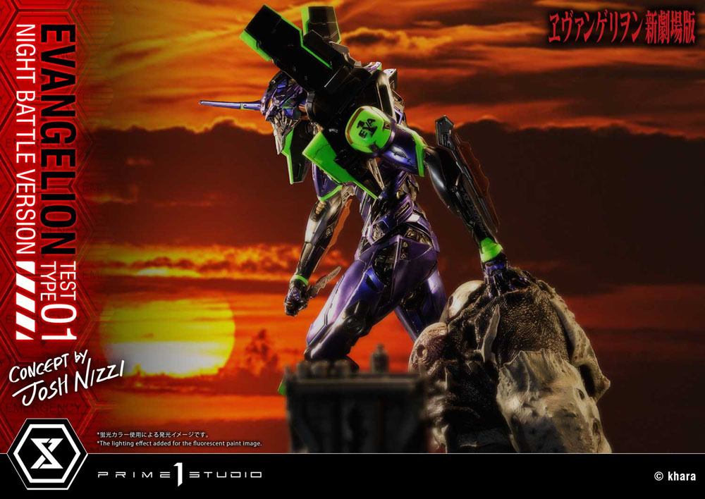 Evangelion Statue Evangelion Test Type 01 Night Battle Version Concept by Josh Nizzi 67 cm
