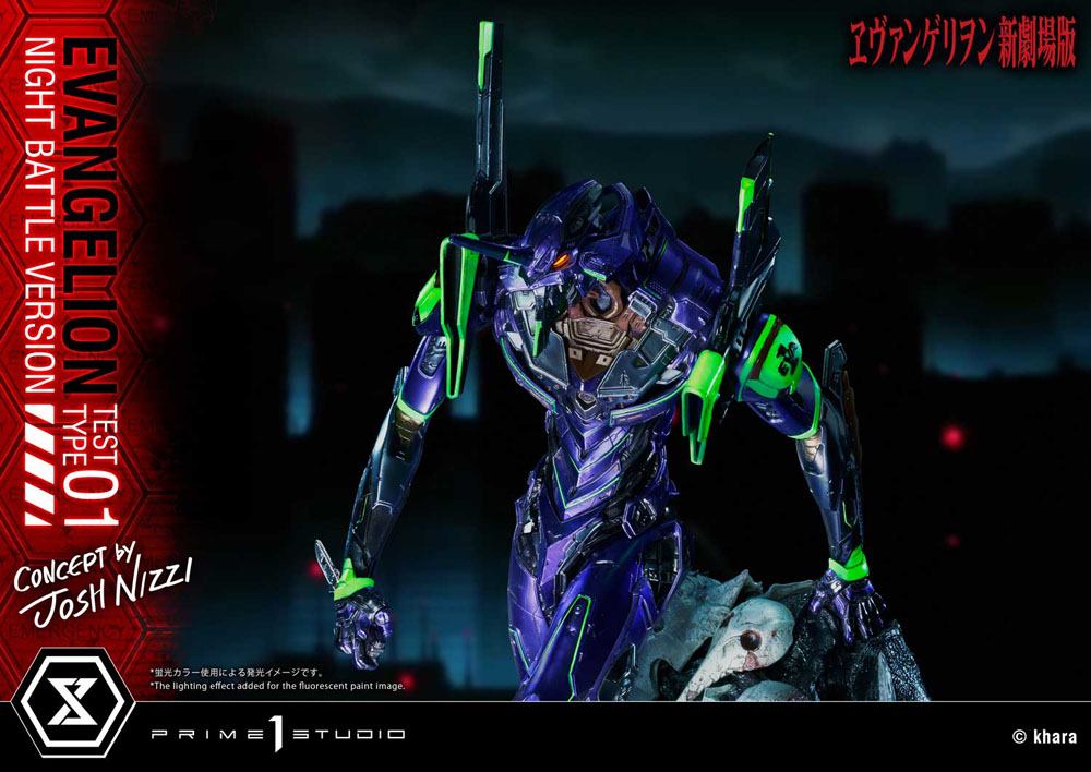 Evangelion Statue Evangelion Test Type 01 Night Battle Version Concept by Josh Nizzi 67 cm