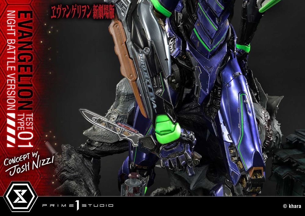 Evangelion Statue Evangelion Test Type 01 Night Battle Version Concept by Josh Nizzi 67 cm