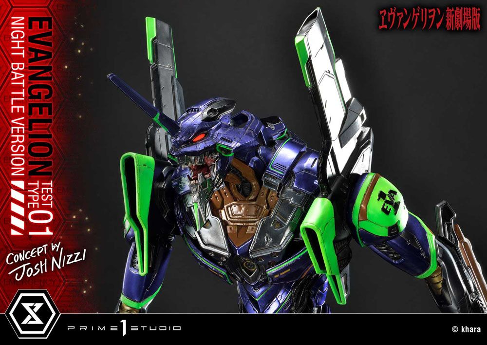 Evangelion Statue Evangelion Test Type 01 Night Battle Version Concept by Josh Nizzi 67 cm