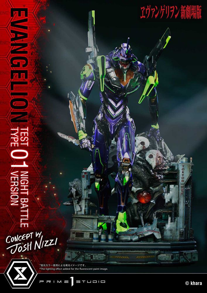 Evangelion Statue Evangelion Test Type 01 Night Battle Version Concept by Josh Nizzi 67 cm