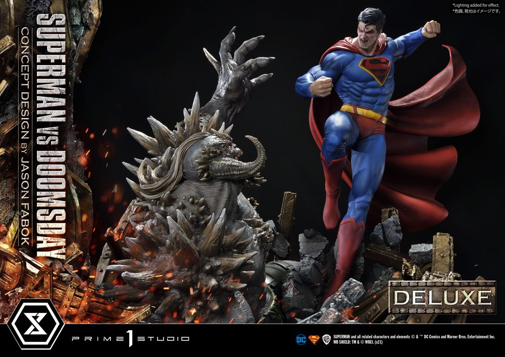 DC Comics Statue 1/3 Superman Vs. Doomsday by Jason Fabok Deluxe Bonus Version 95 cm