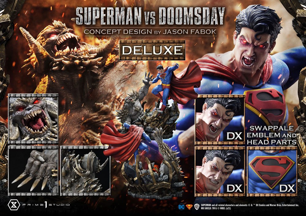 DC Comics Statue 1/3 Superman Vs. Doomsday by Jason Fabok Deluxe Bonus Version 95 cm