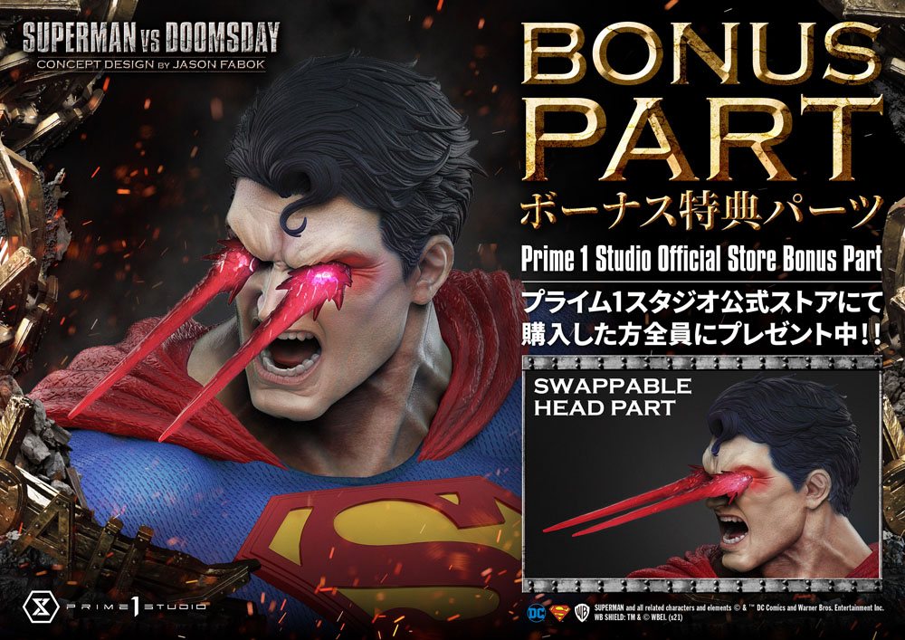 DC Comics Statue 1/3 Superman Vs. Doomsday by Jason Fabok Deluxe Bonus Version 95 cm