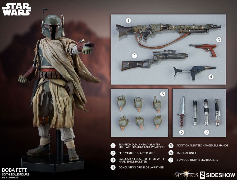 Star Wars Mythos Action Figure 1/6 Boba Fett 30 cm
