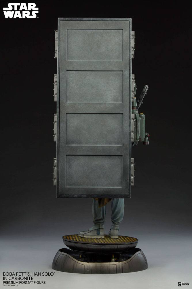 Star Wars Premium Format Statue Boba Fett and Han Solo in Carbonite 70 cm