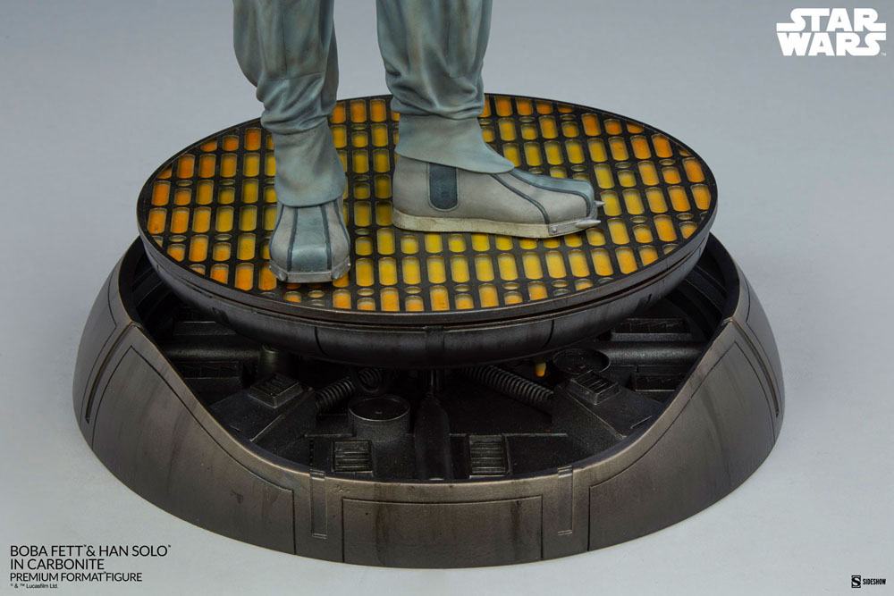 Star Wars Premium Format Statue Boba Fett and Han Solo in Carbonite 70 cm
