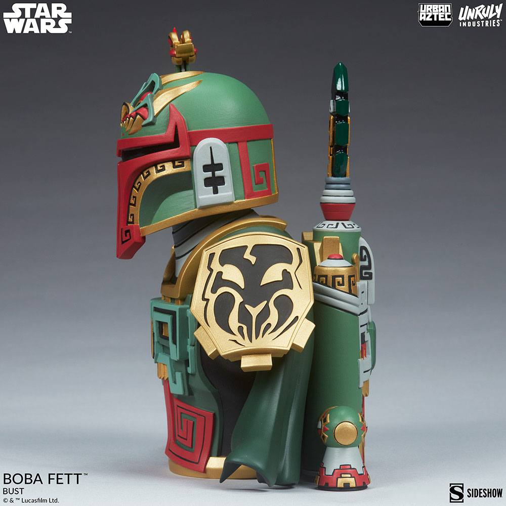 Star Wars Urban Aztec Vinyl Bust Boba Fett by Jesse Hernandez 20 cm