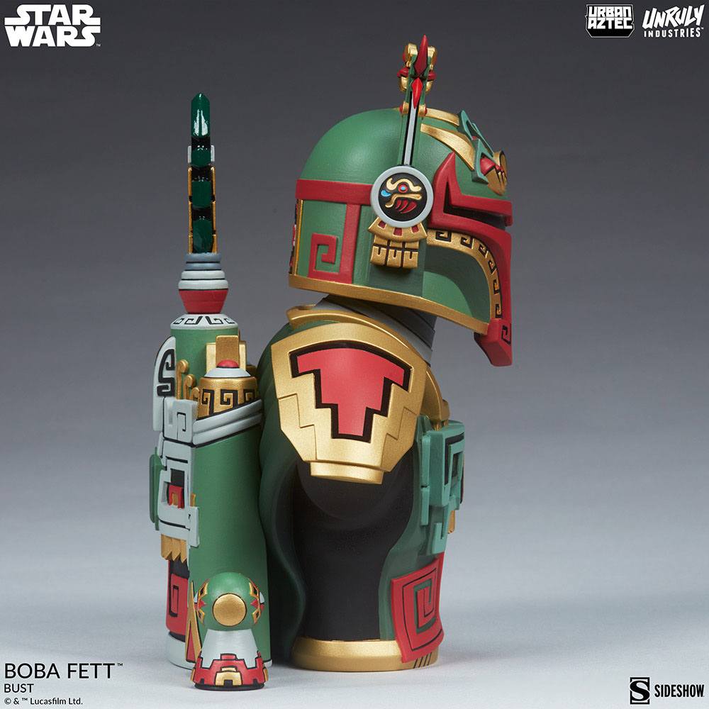 Star Wars Urban Aztec Vinyl Bust Boba Fett by Jesse Hernandez 20 cm