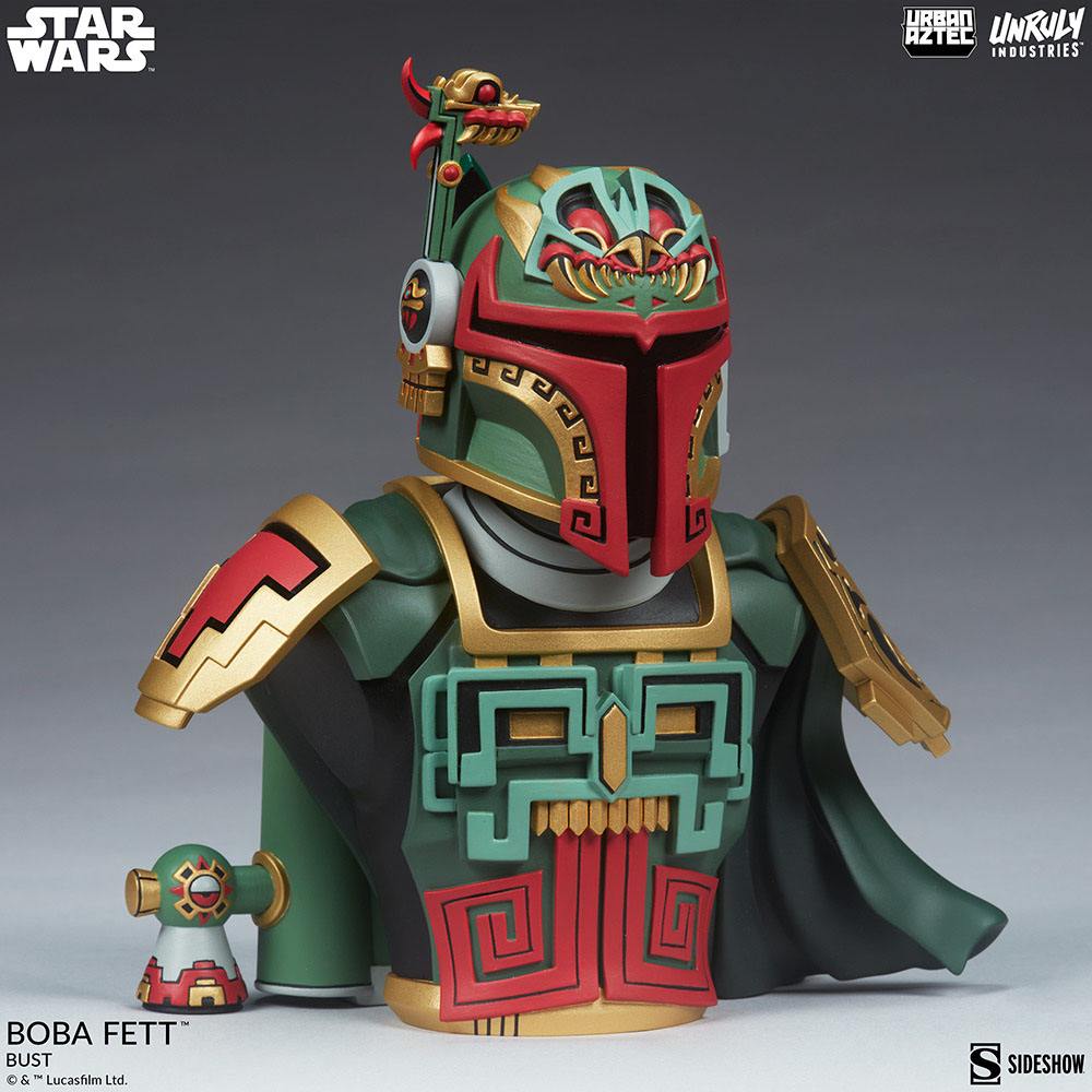 Star Wars Urban Aztec Vinyl Bust Boba Fett by Jesse Hernandez 20 cm