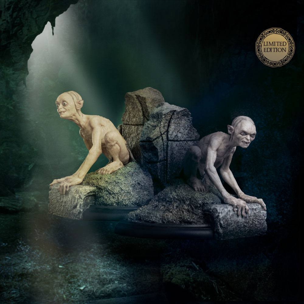 Lord of the Rings Mini Statues Gollum & Sméagol in Ithilien 11 cm